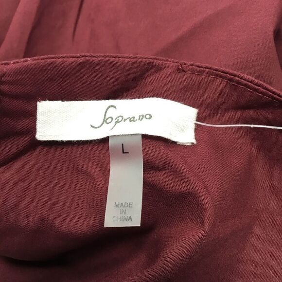 Soprano Tie Detail Bell-Sleeve Keyhole Blouse C4 - Picture 6 of 8